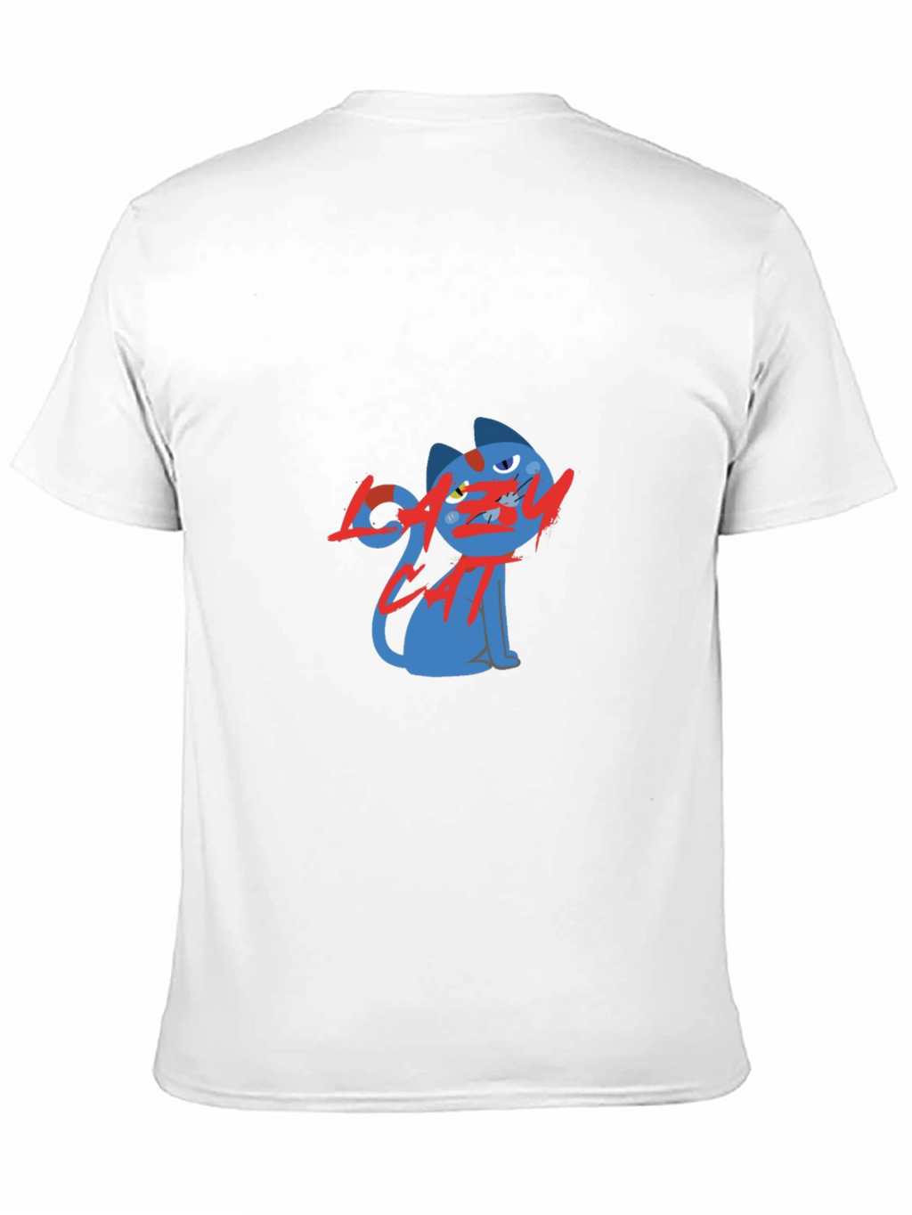 Lazy Cat Graphic Black T-Shirt