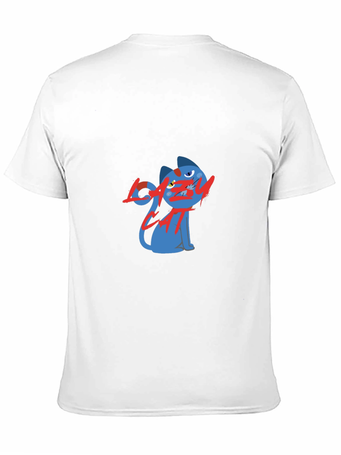 Lazy Cat Graphic Black T-Shirt