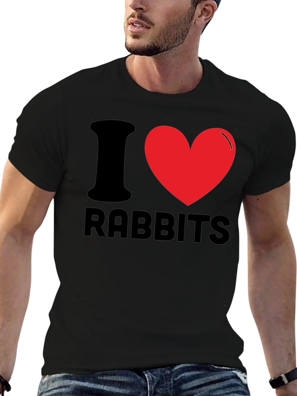 I Love Rabbits T-Shirt - Fun Novelty Tee