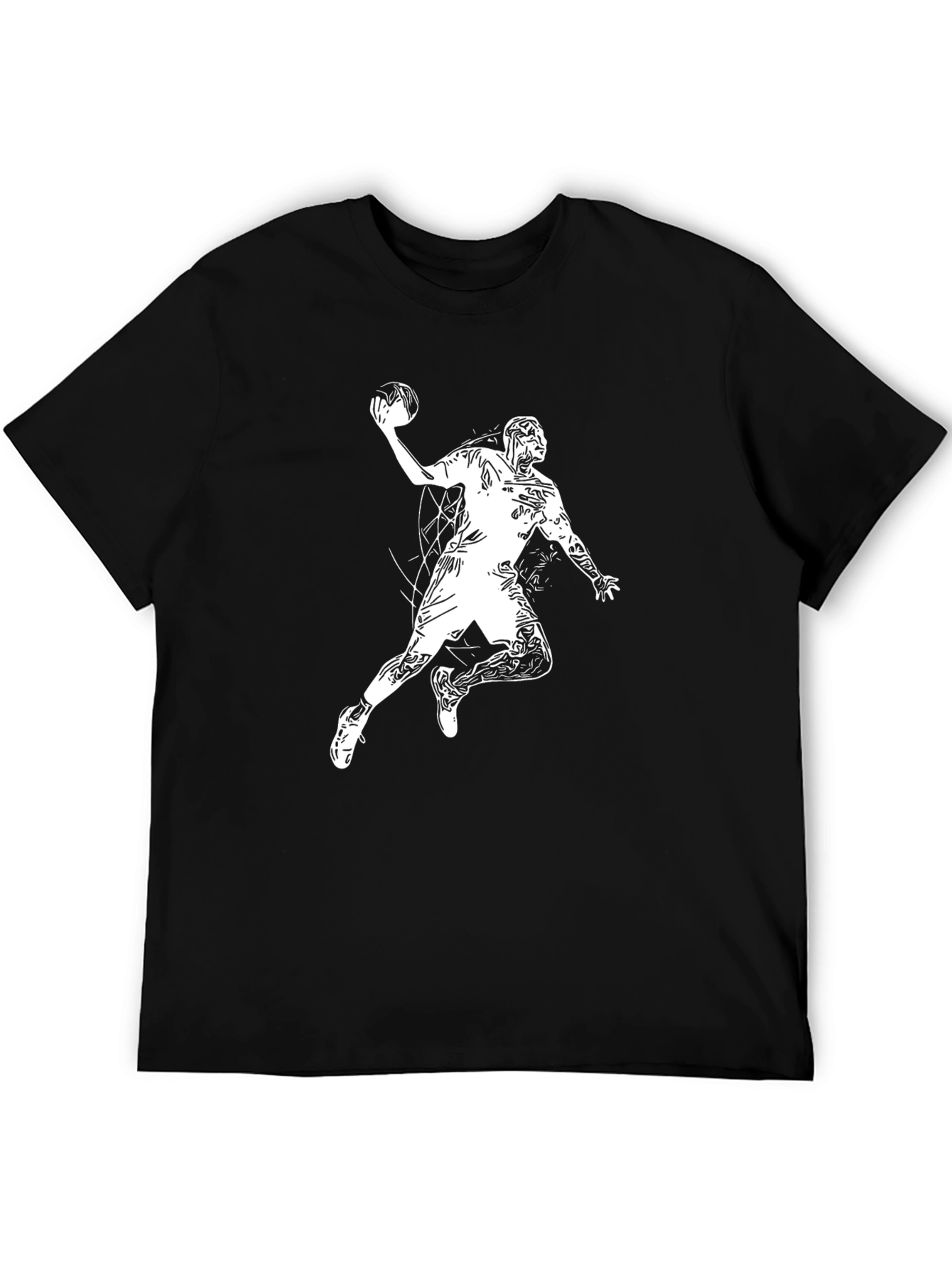 Handball Player Graphic Tee - Black