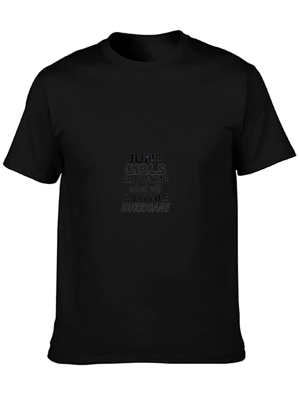 June Girls Sunshine Hurricane Graphic Tee - Black