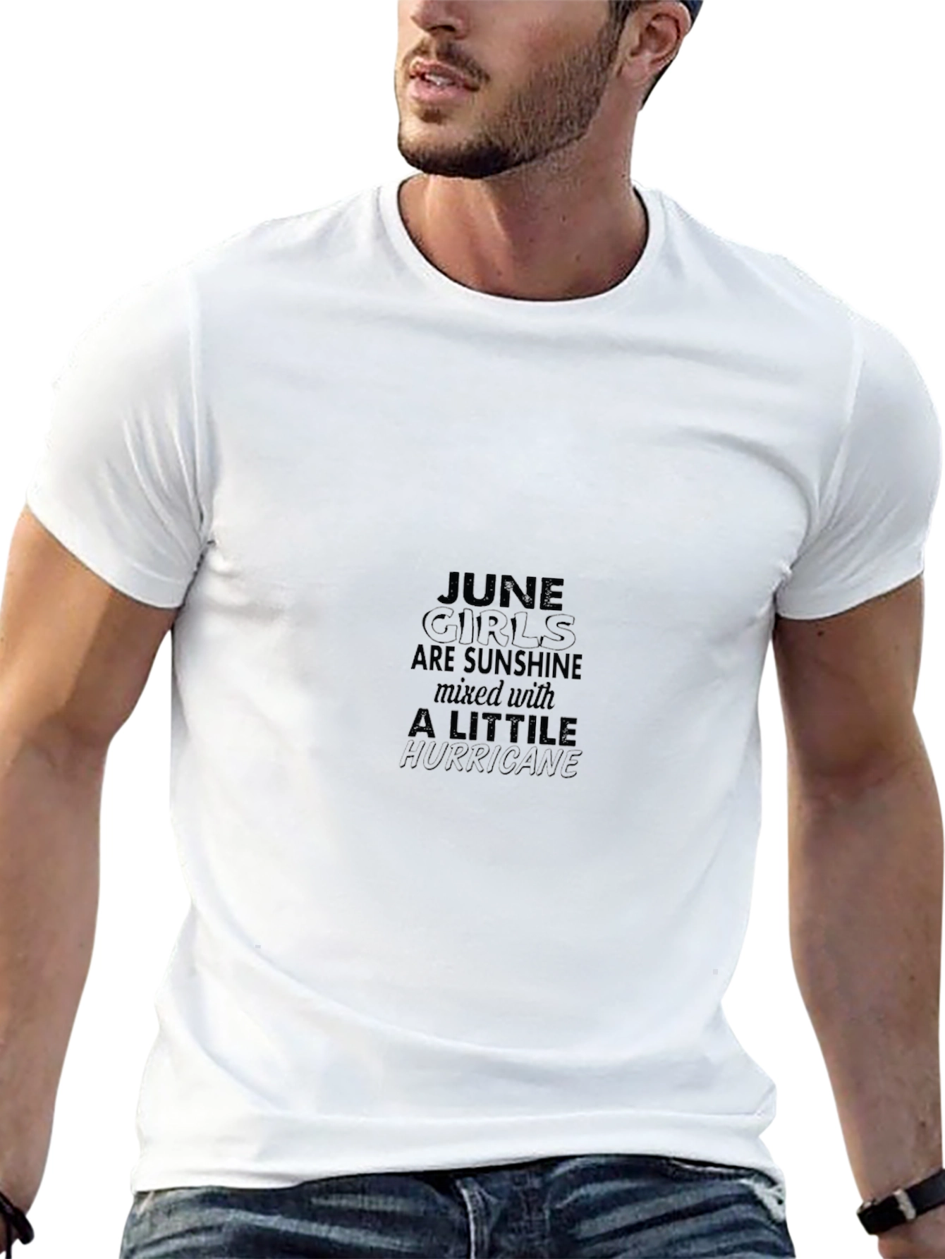 June Girls Sunshine Hurricane Graphic Tee - Black