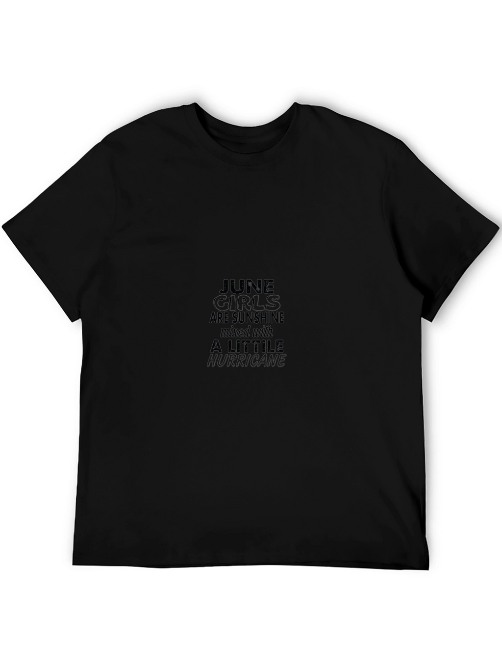 June Girls Sunshine Hurricane Graphic Tee - Black
