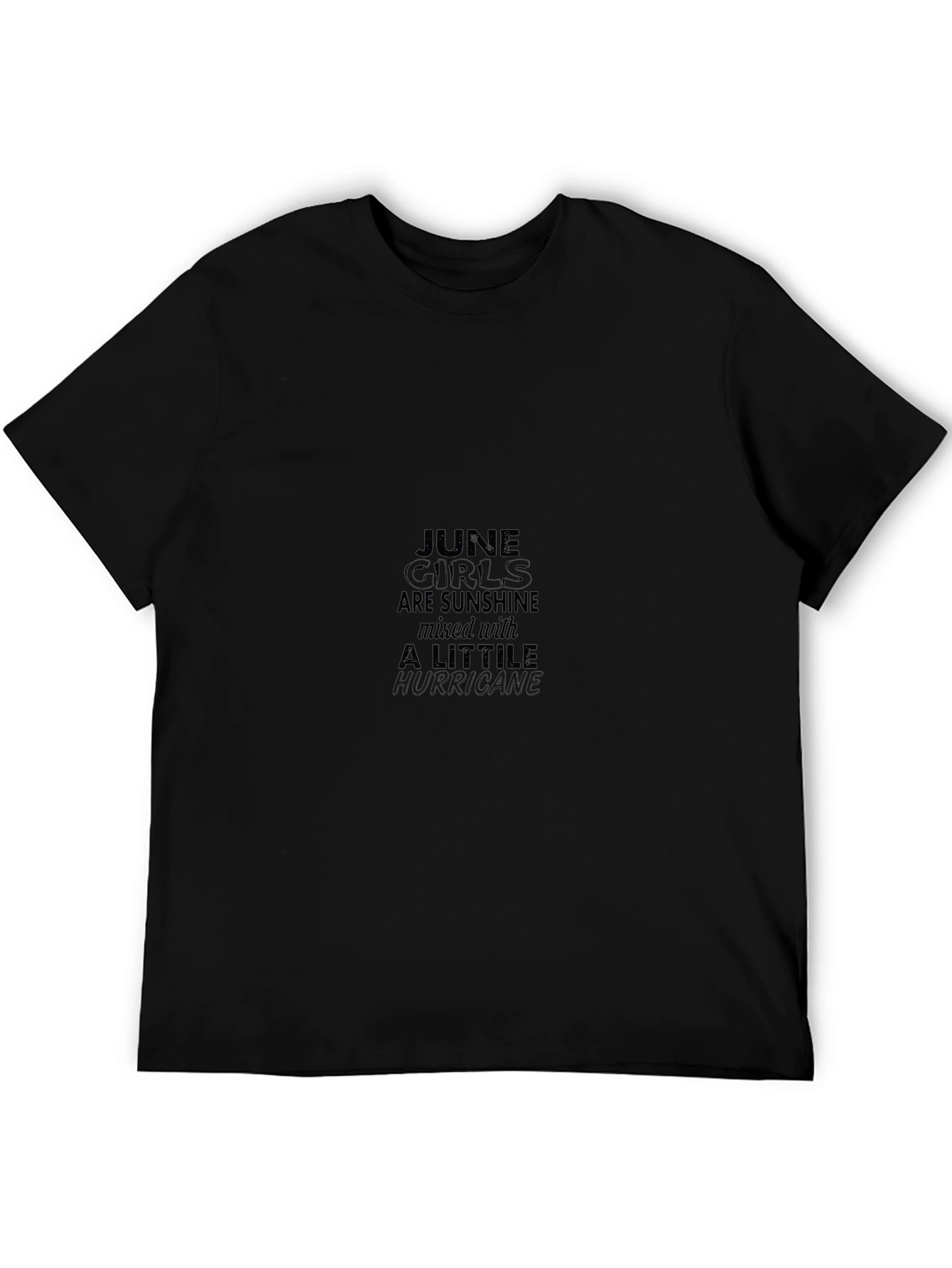 June Girls Sunshine Hurricane Graphic Tee - Black