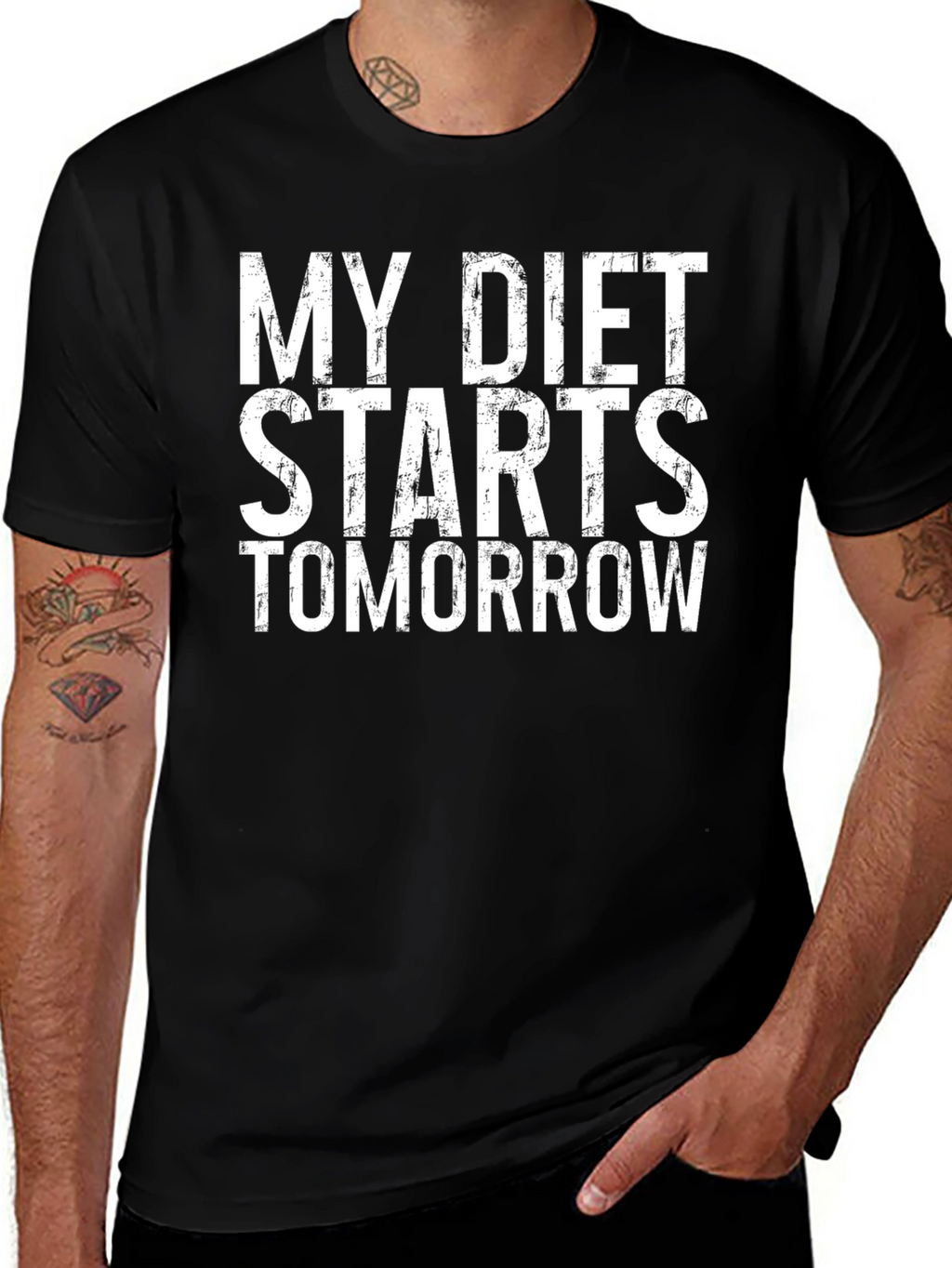 Funny Diet T-Shirt - Starts Tomorrow Tee