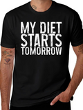 Funny Diet T-Shirt - Starts Tomorrow Tee