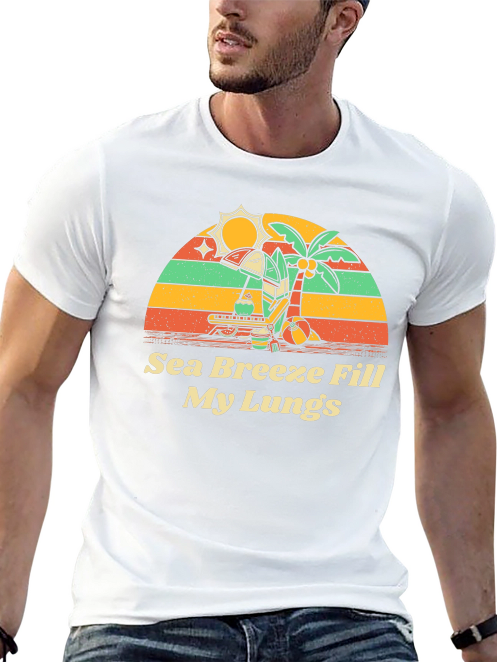 Sea Breeze Graphic Tee - Beach Vibes Shirt