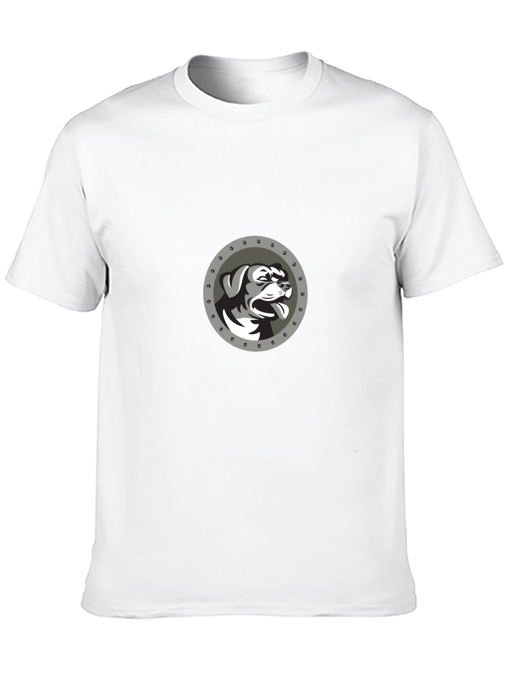 Dog Graphic Tee - Black Crewneck T-Shirt