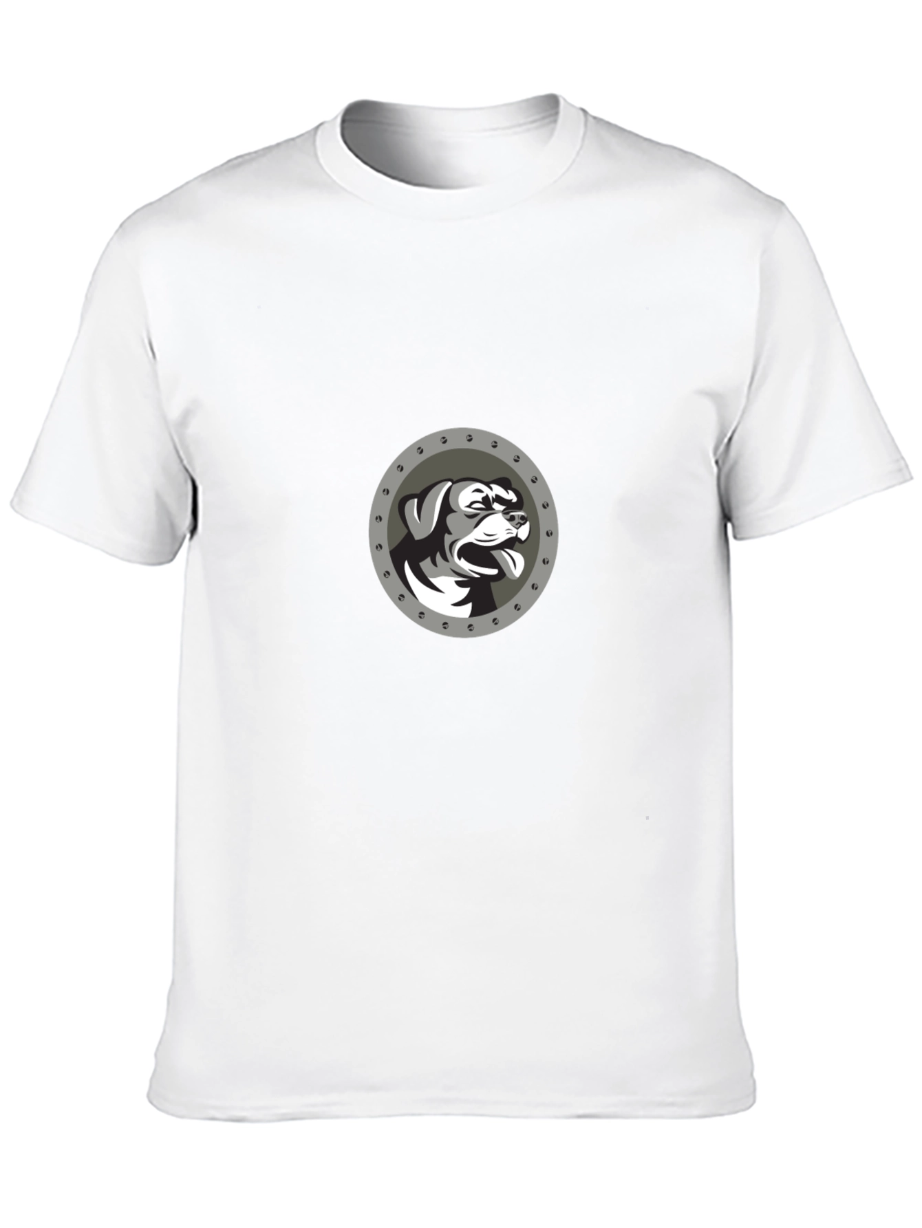 Dog Graphic Tee - Black Crewneck T-Shirt