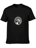 Dog Graphic Tee - Black Crewneck T-Shirt