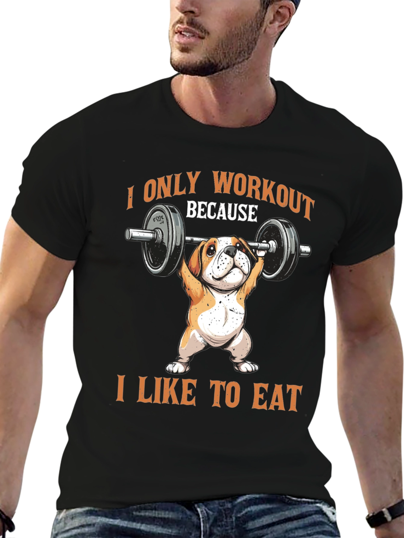 Workout Dog T-Shirt - Funny Bulldog Gym Tee