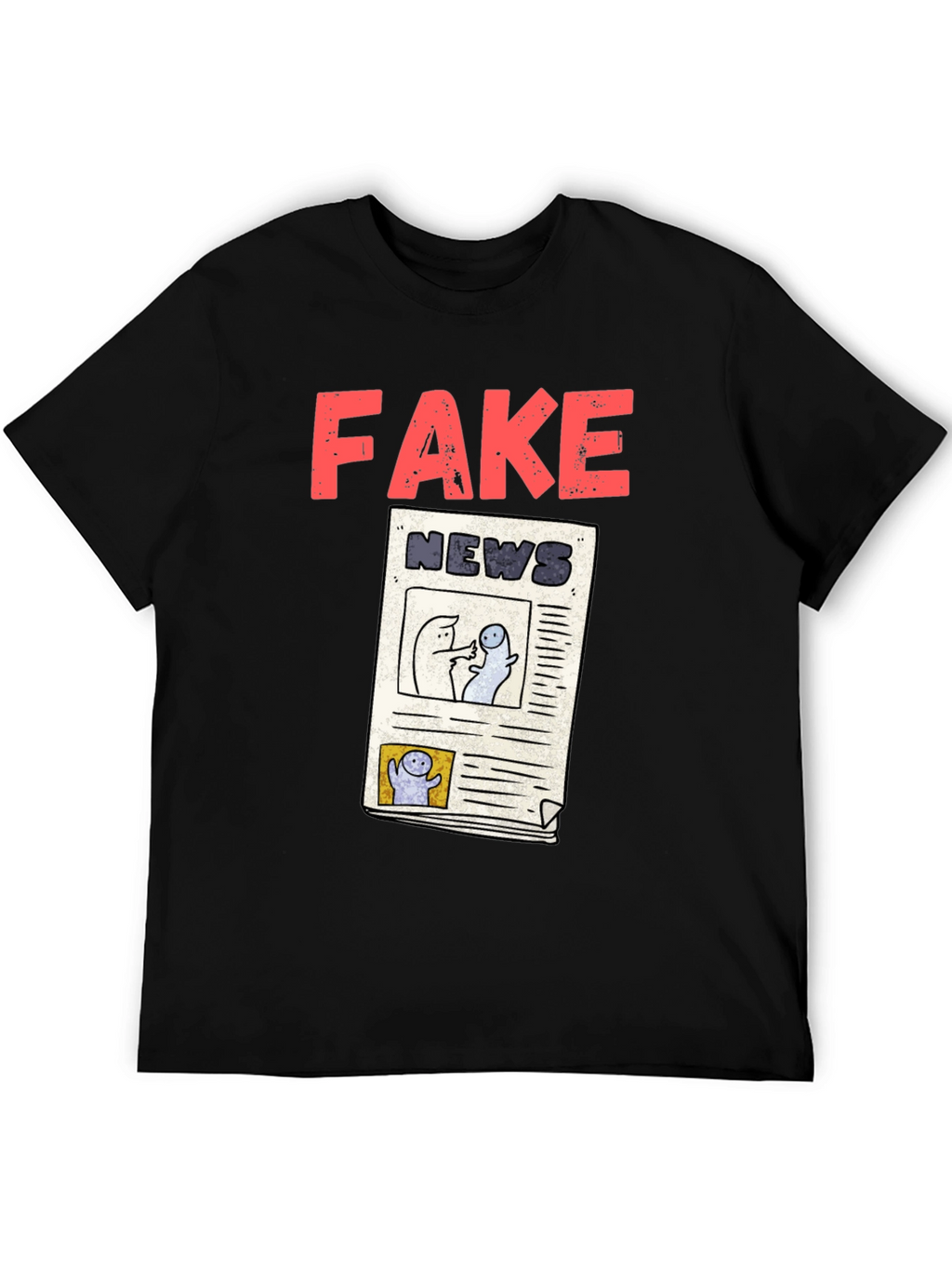 Fake News Graphic Tee - Unisex Black T-Shirt