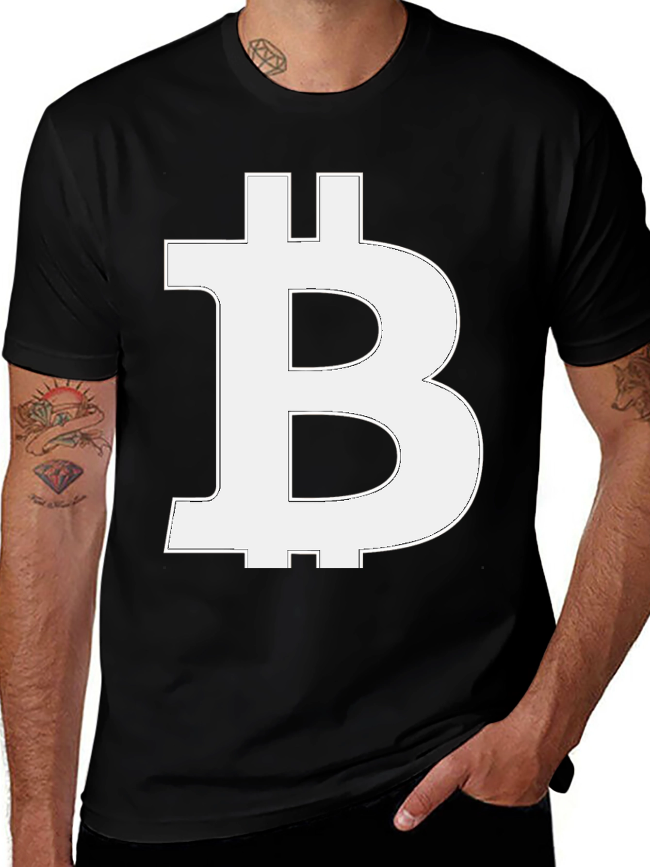 Bitcoin Logo Graphic Tee - Black Crypto T-Shirt