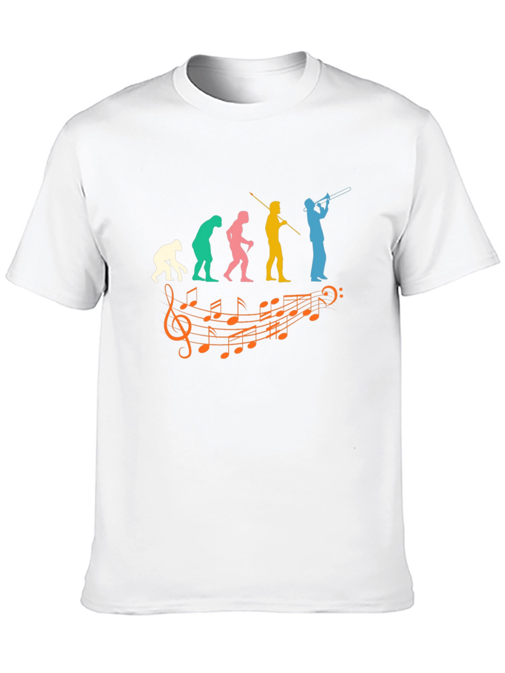 Evolution of Music T-Shirt - Trombone Player
