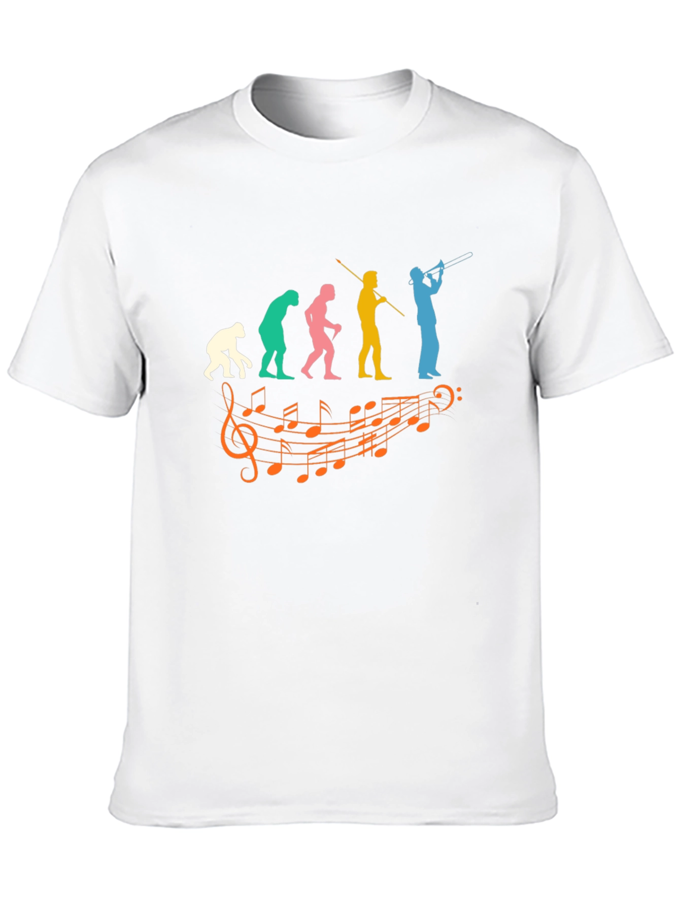 Evolution of Music T-Shirt - Trombone Player