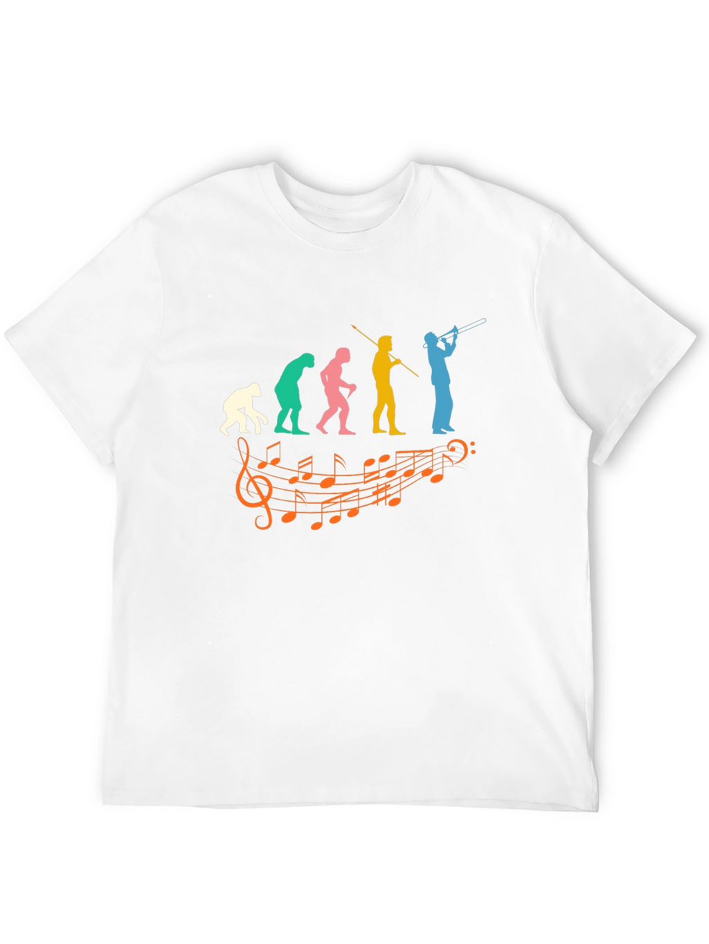 Evolution of Music T-Shirt - Trombone Player