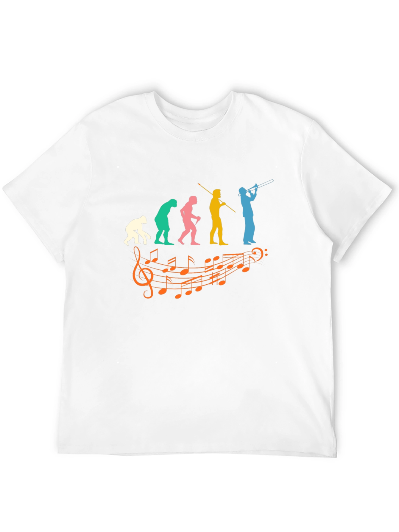 Evolution of Music T-Shirt - Trombone Player