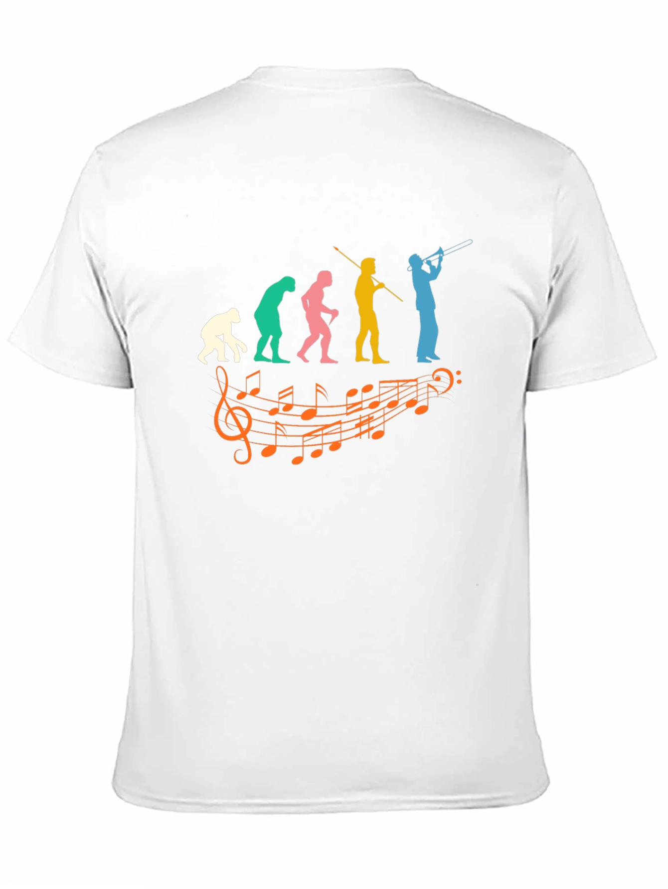 Evolution of Music T-Shirt - Trombone Player