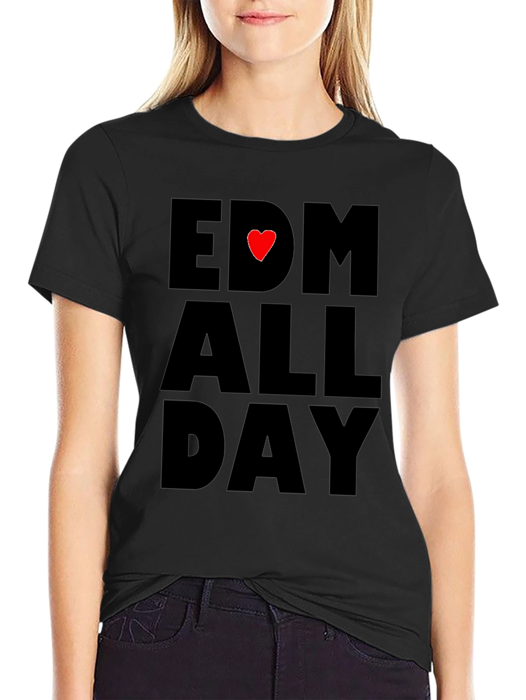 EDM Heartbeat All Day Black T-Shirt