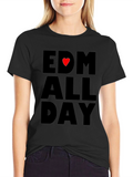 EDM Heartbeat All Day Black T-Shirt