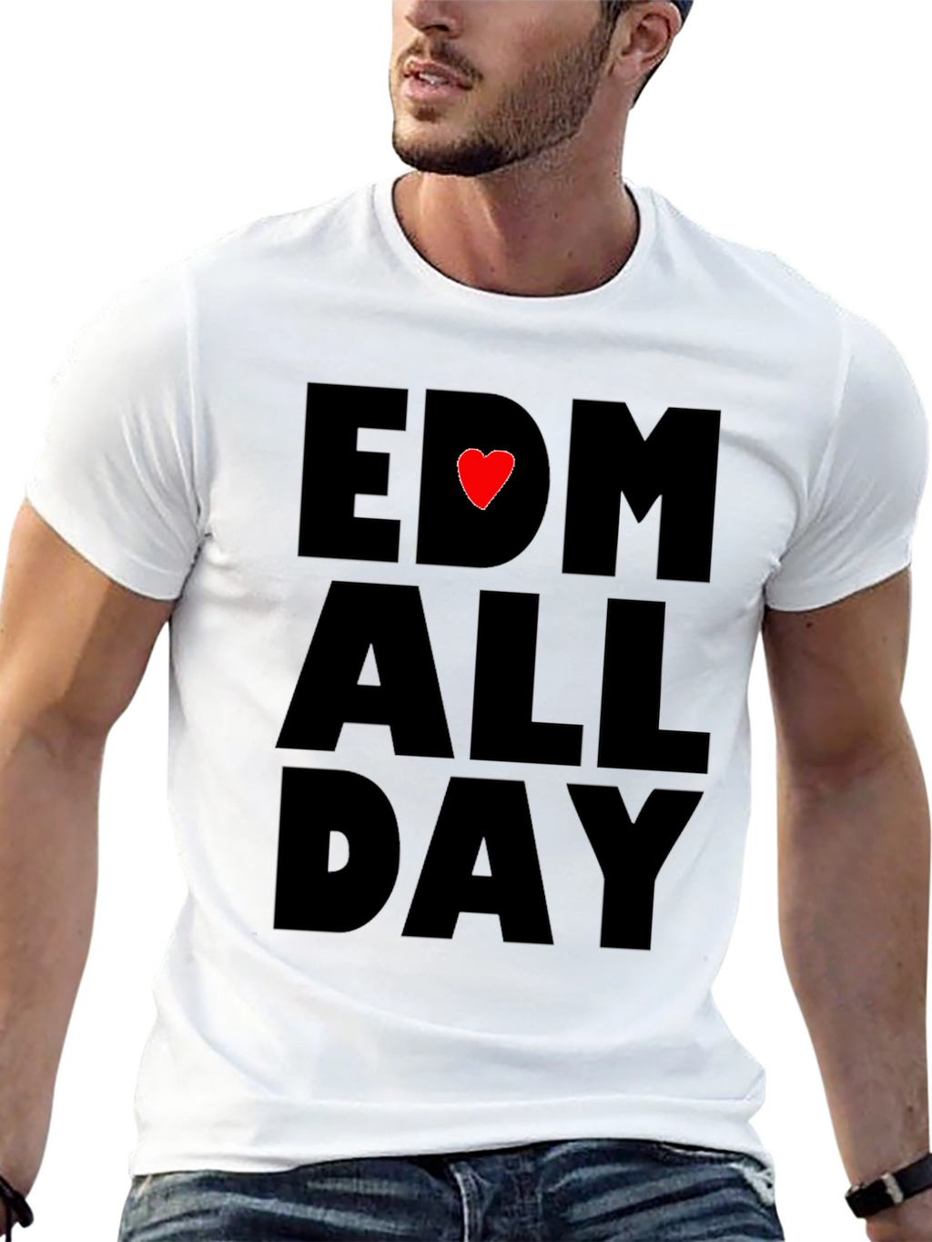 EDM Heartbeat All Day Black T-Shirt