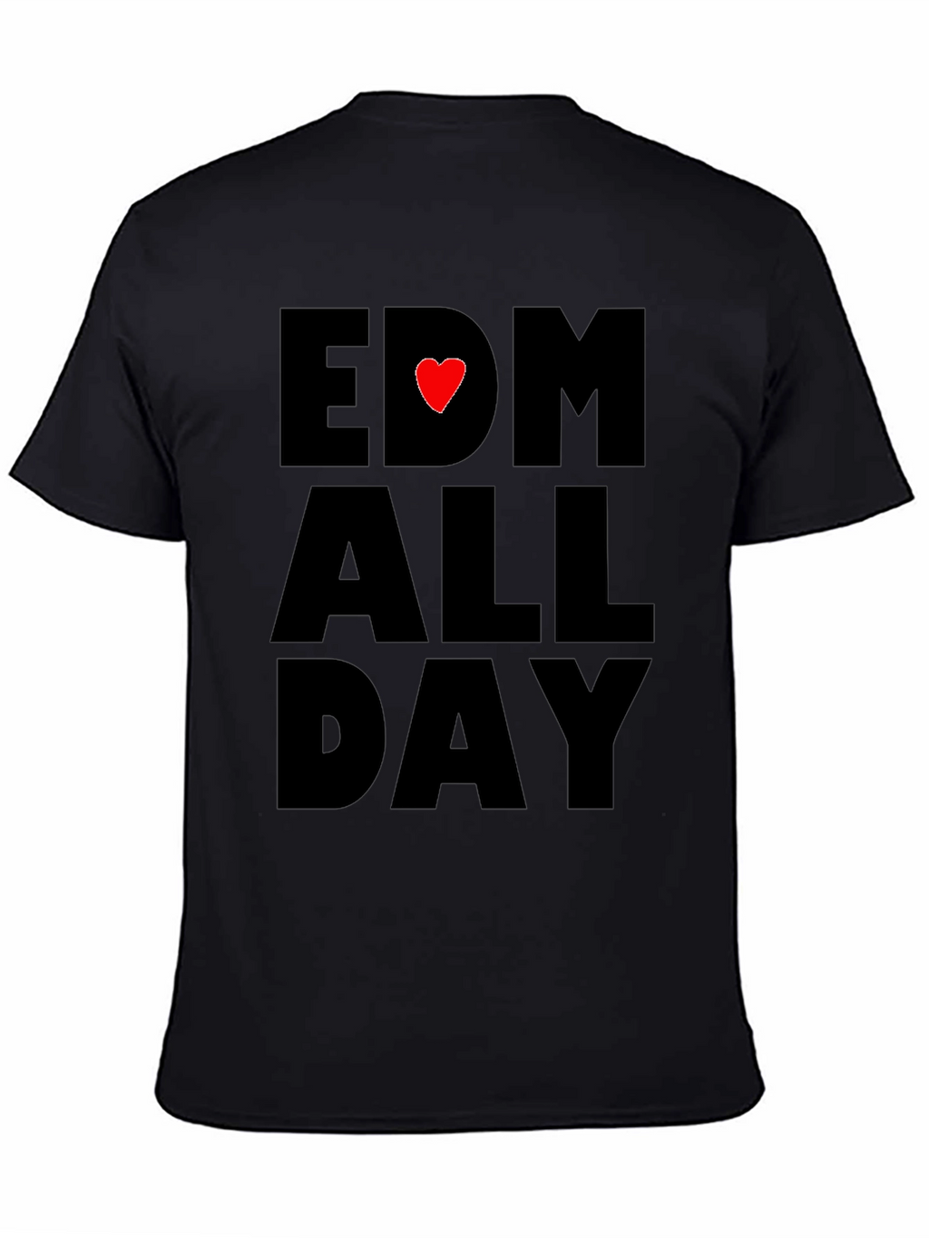 EDM Heartbeat All Day Black T-Shirt