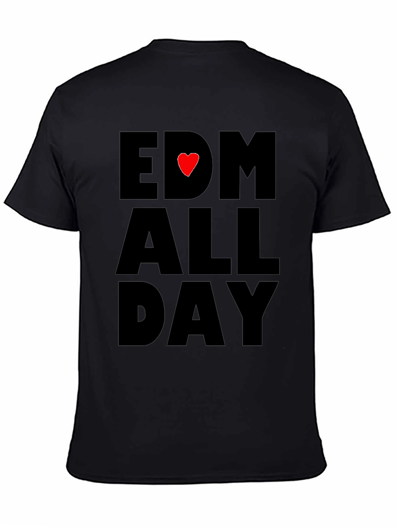 EDM Heartbeat All Day Black T-Shirt