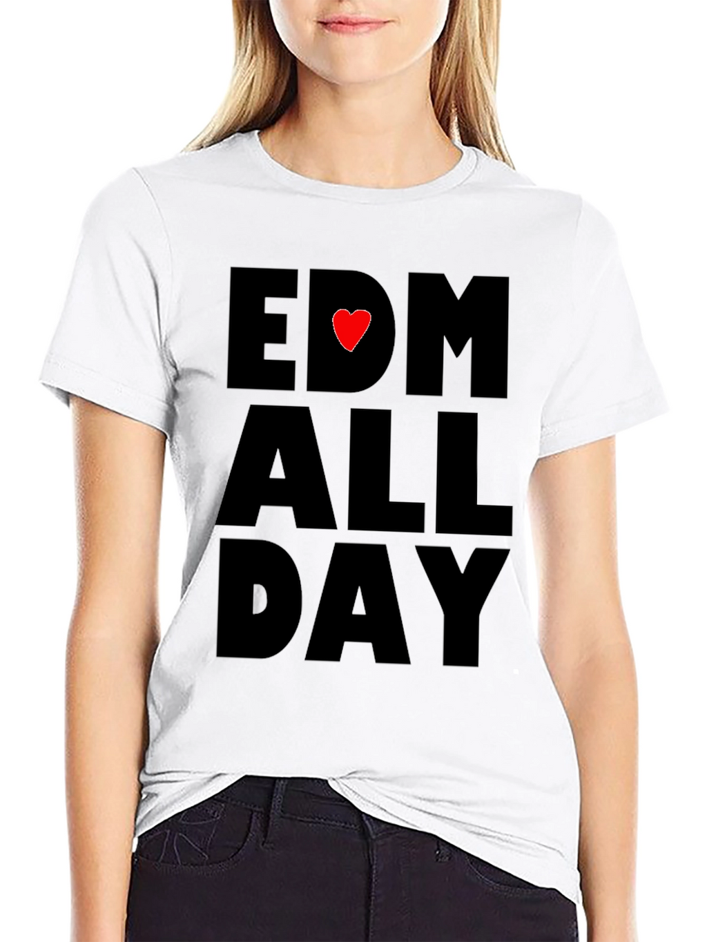 EDM Heartbeat All Day Black T-Shirt
