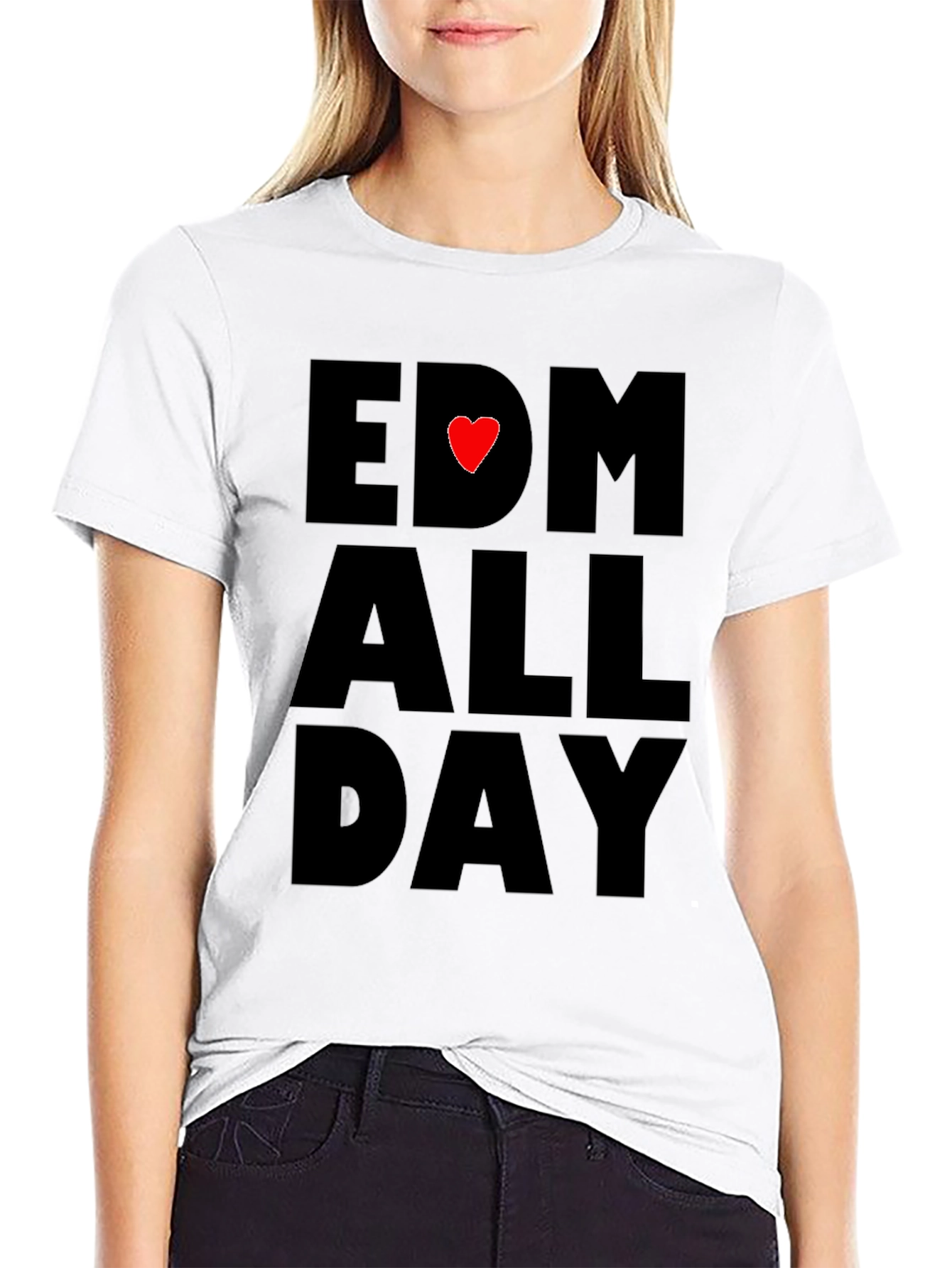 EDM Heartbeat All Day Black T-Shirt