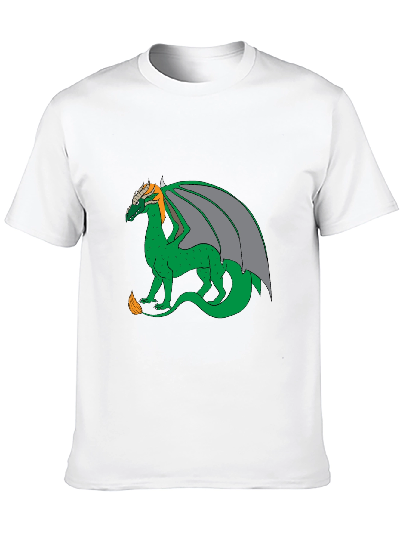 Dragon Graphic Tee - Black Cotton Blend Casual Wear