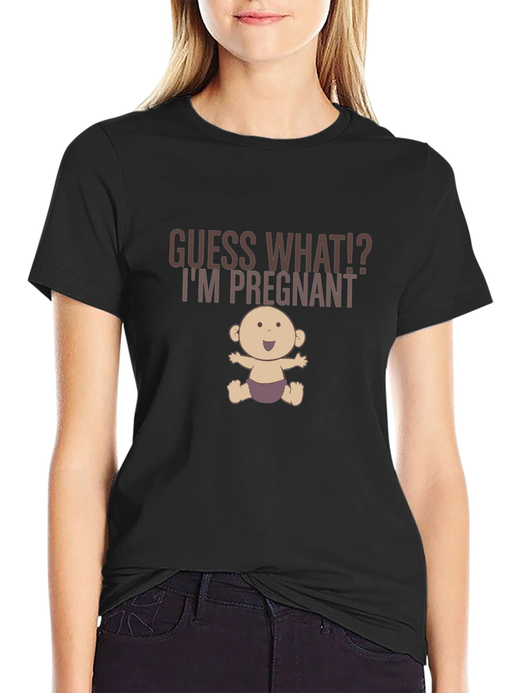 Guess What Im Pregnant Funny Graphic Tee