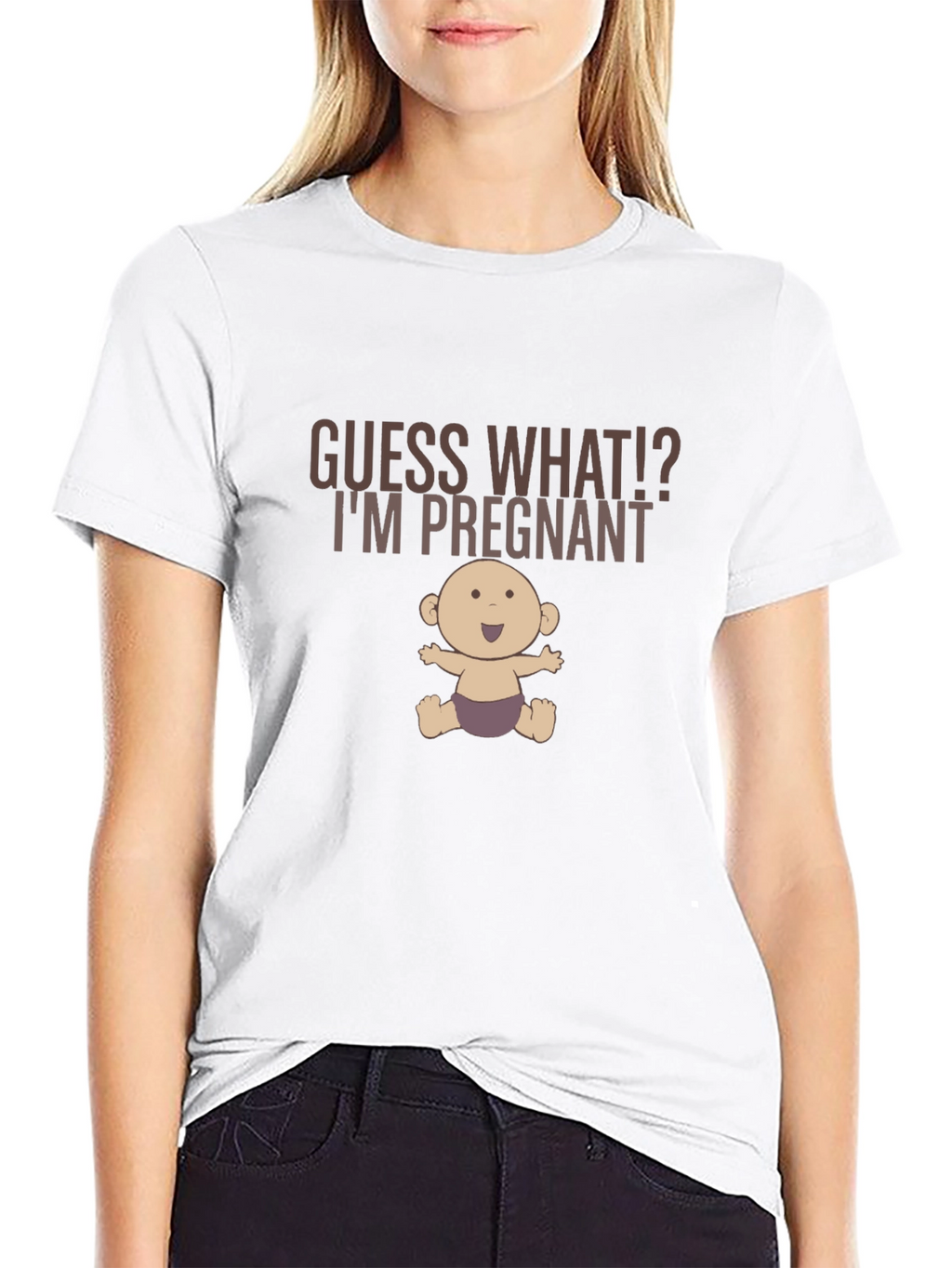 Guess What Im Pregnant Funny Graphic Tee