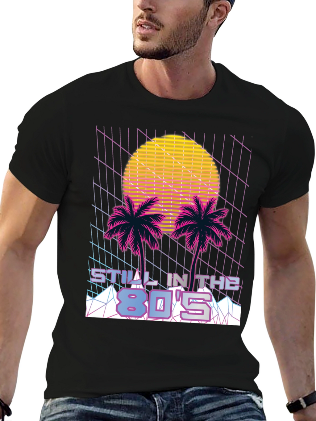 Retro 80s Sunset Palm T-Shirt