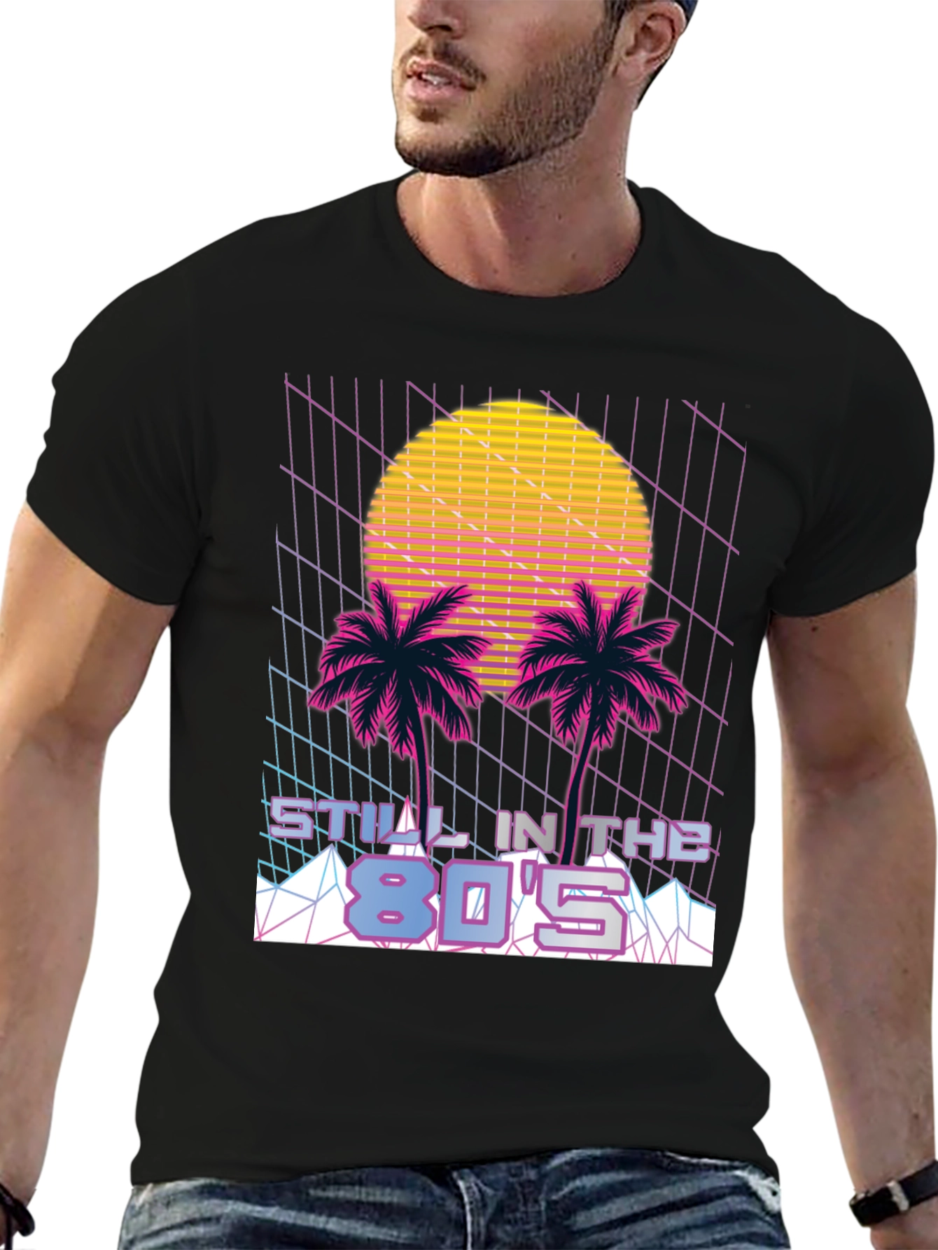 Retro 80s Sunset Palm T-Shirt