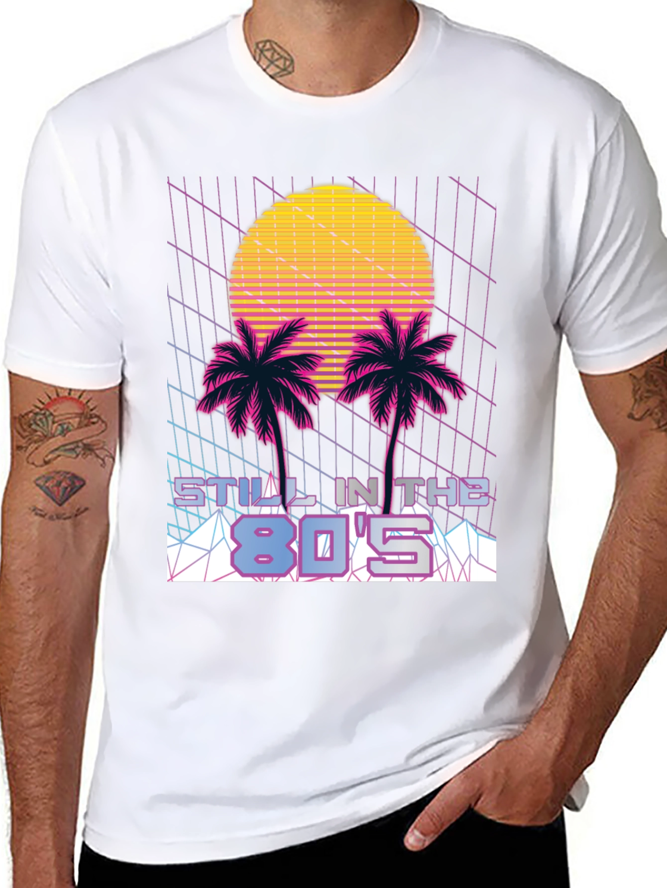 Retro 80s Sunset Palm T-Shirt