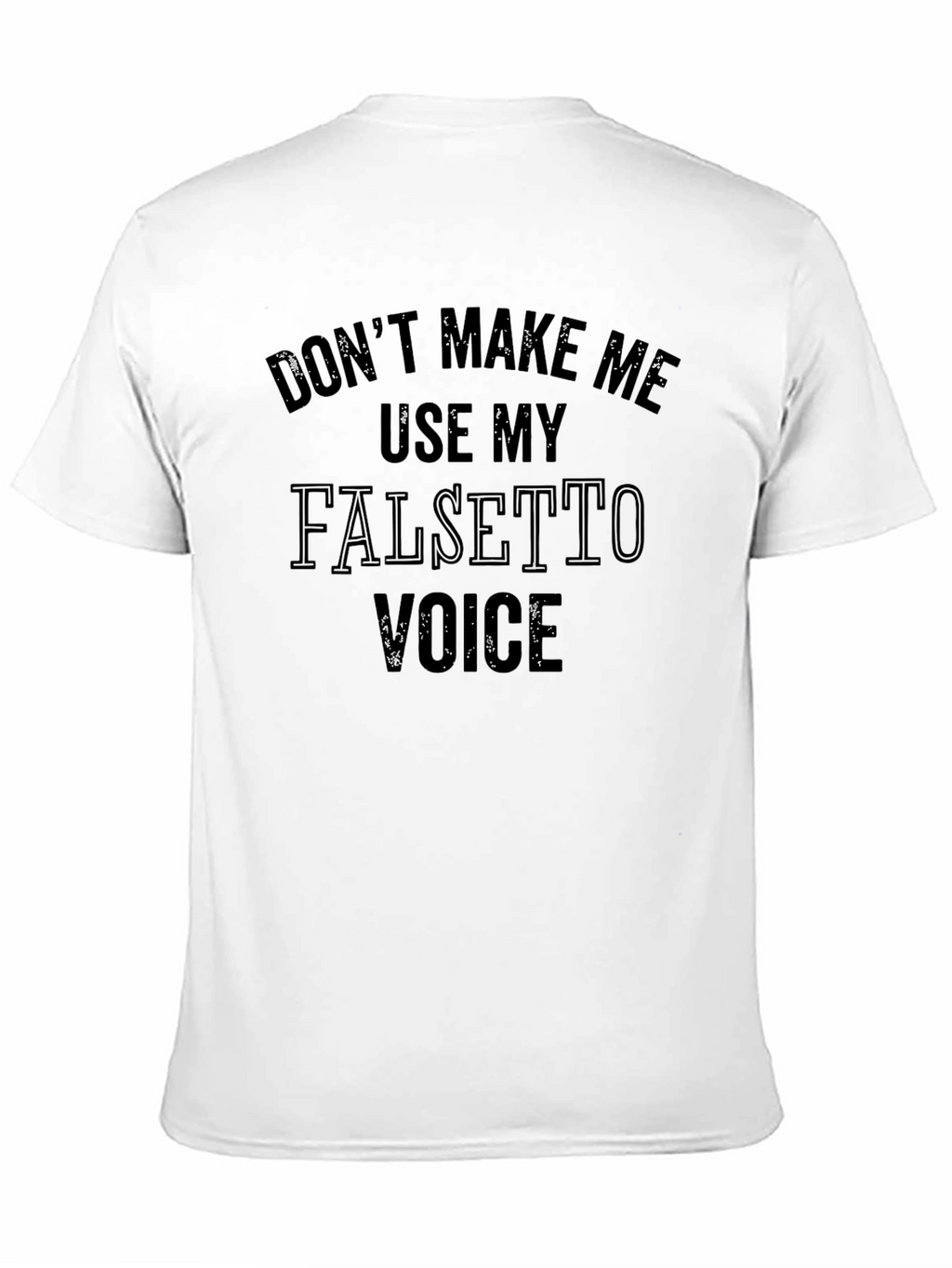 Falsetto Voice Graphic Tee - Funny Mens T-Shirt