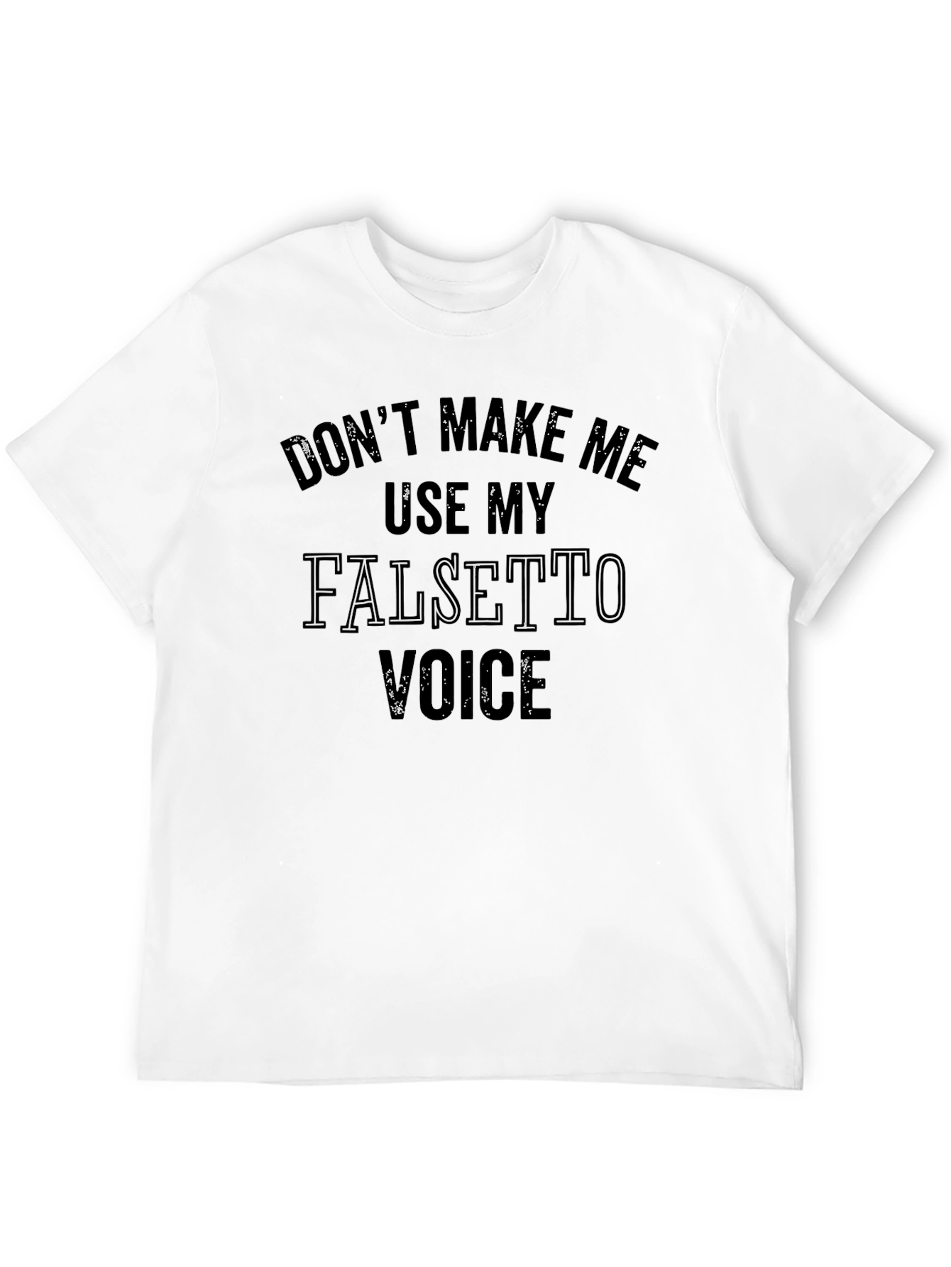 Falsetto Voice Graphic Tee - Funny Mens T-Shirt