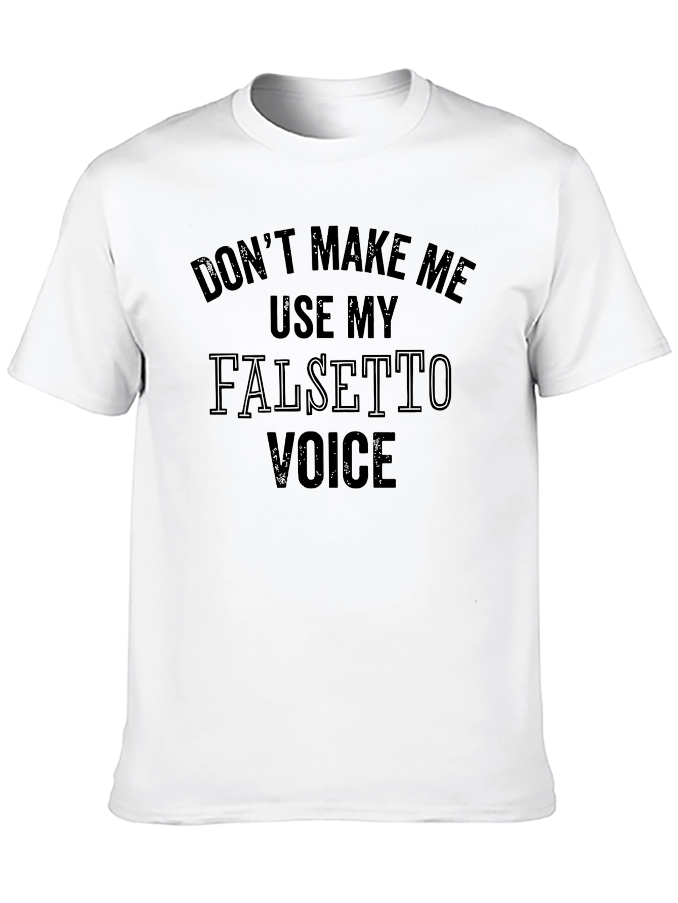 Falsetto Voice Graphic Tee - Funny Mens T-Shirt