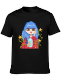 Pixel Art Girl T-Shirt - Black