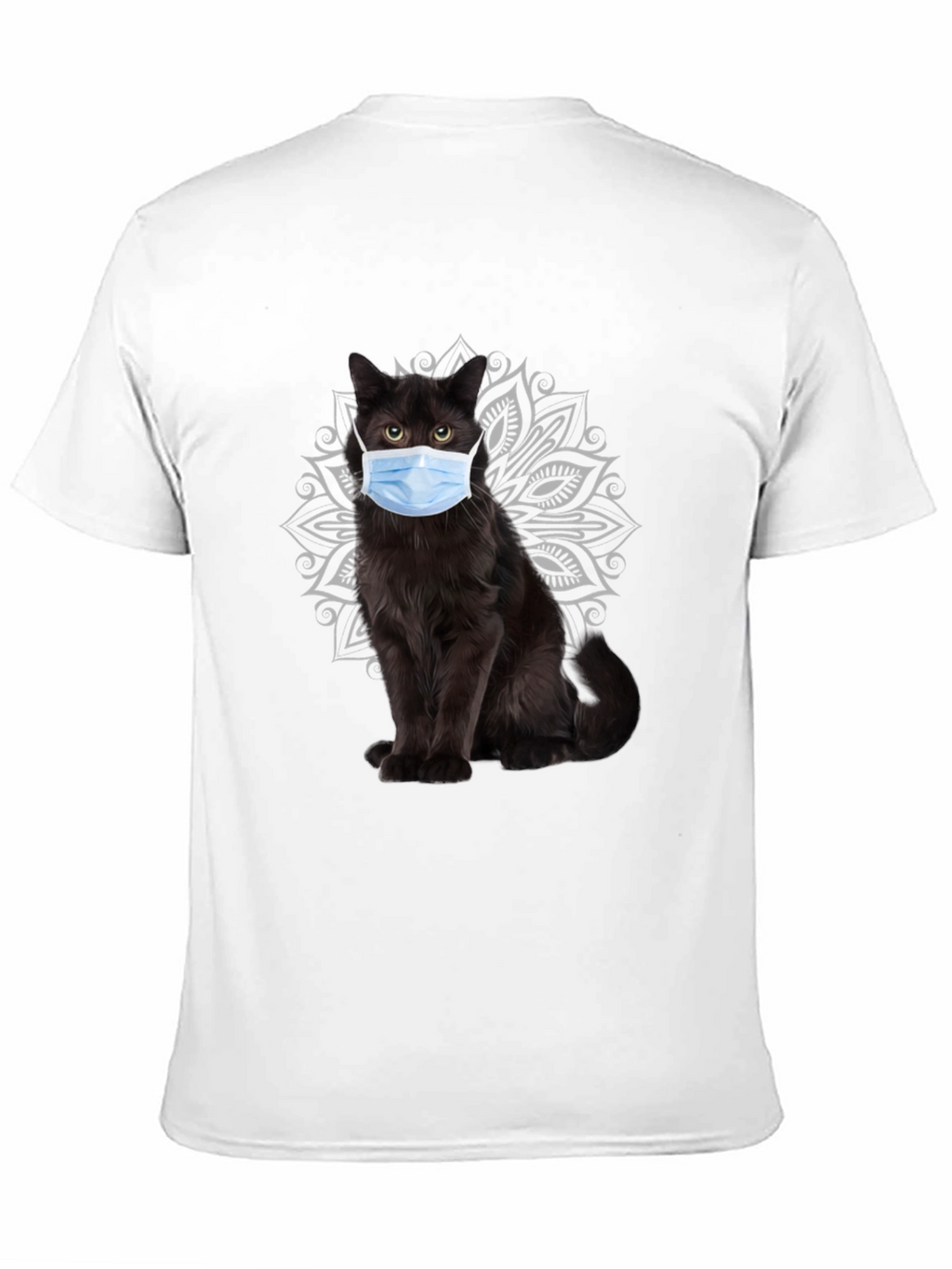 Masked Cat Graphic Tee - Unique Novelty T-Shirt