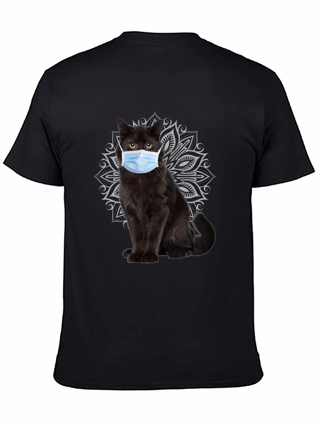 Masked Cat Graphic Tee - Unique Novelty T-Shirt