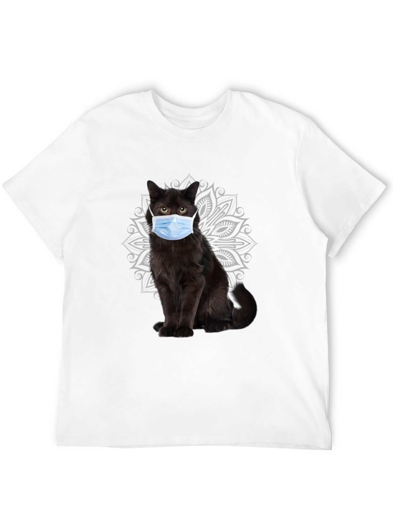 Masked Cat Graphic Tee - Unique Novelty T-Shirt
