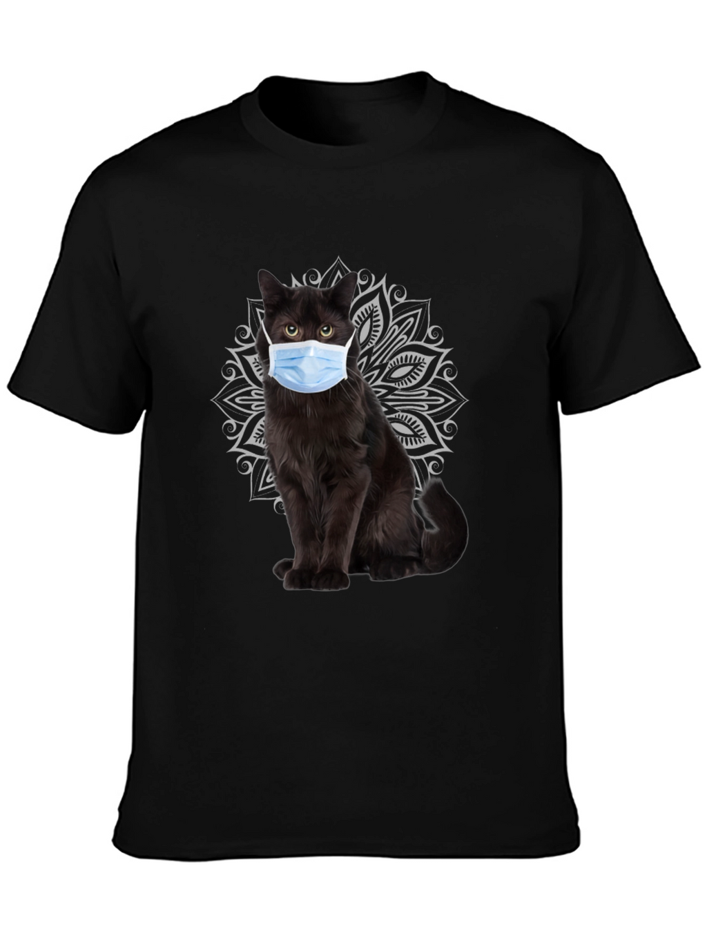 Masked Cat Graphic Tee - Unique Novelty T-Shirt