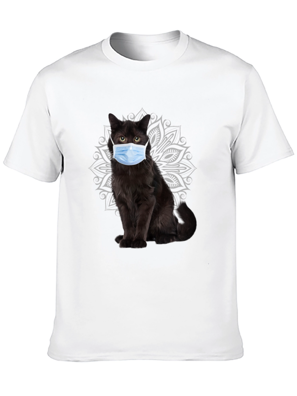 Masked Cat Graphic Tee - Unique Novelty T-Shirt