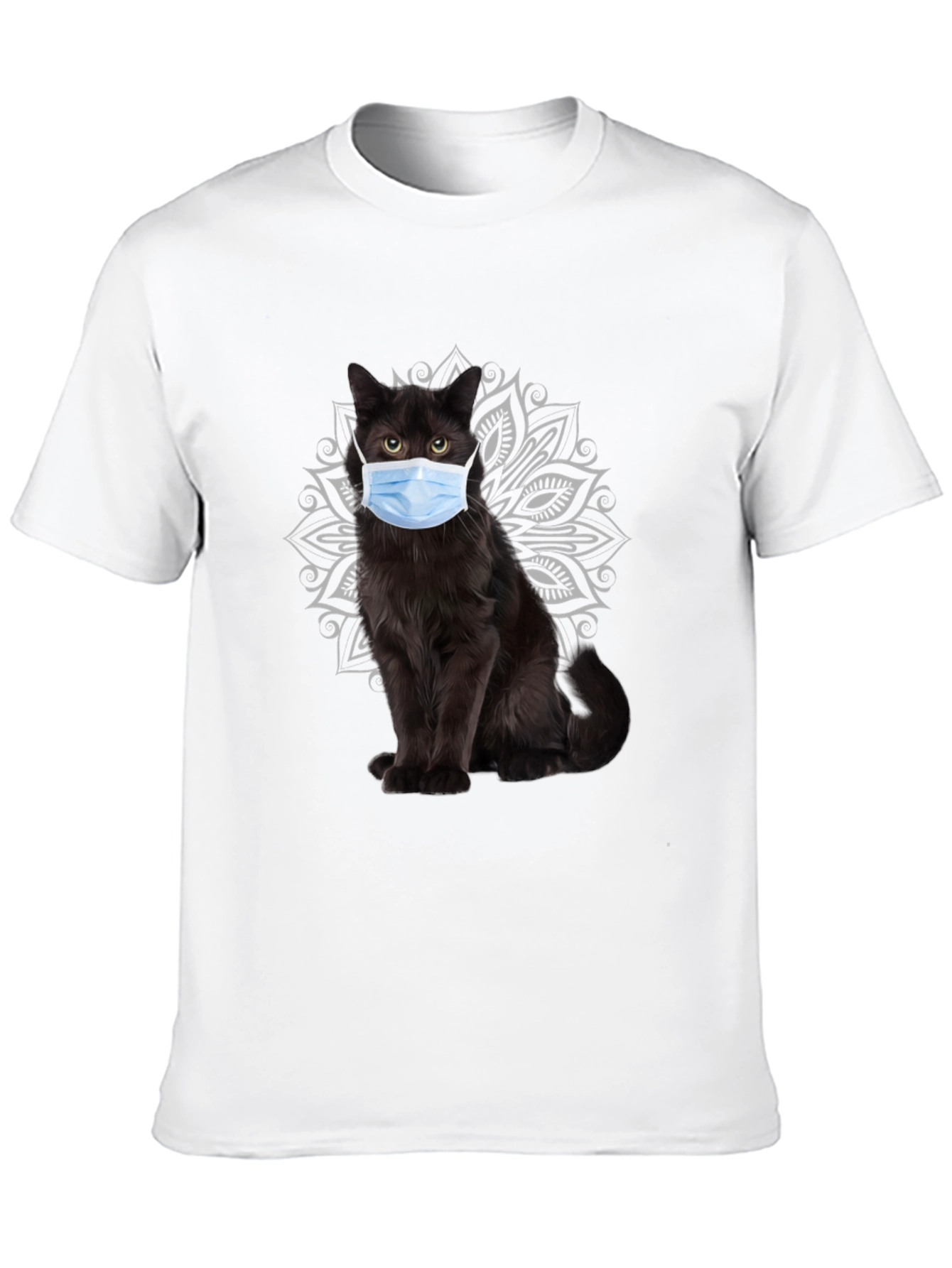 Masked Cat Graphic Tee - Unique Novelty T-Shirt