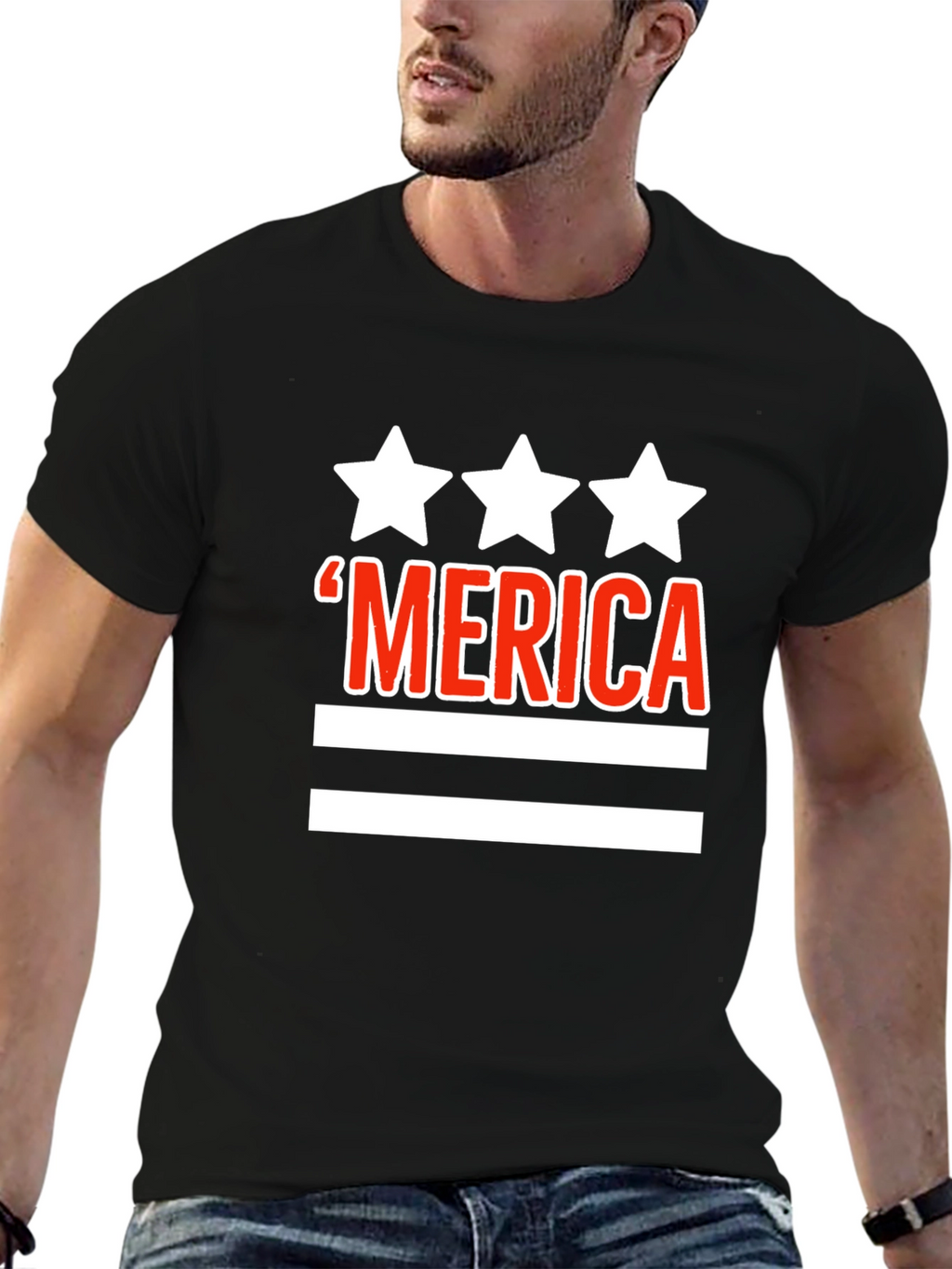 ‘Merica Patriotic Graphic T-Shirt