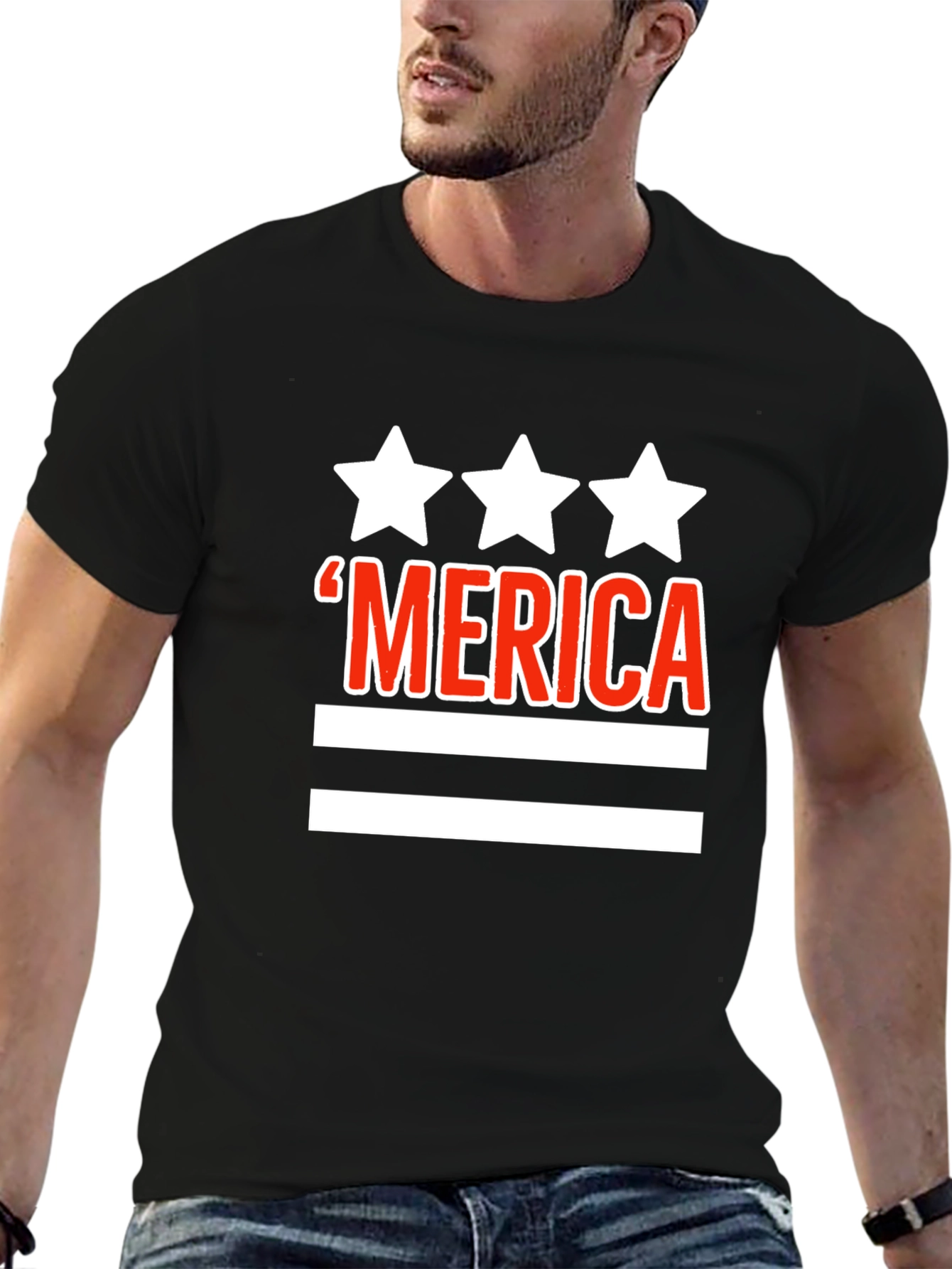 ‘Merica Patriotic Graphic T-Shirt