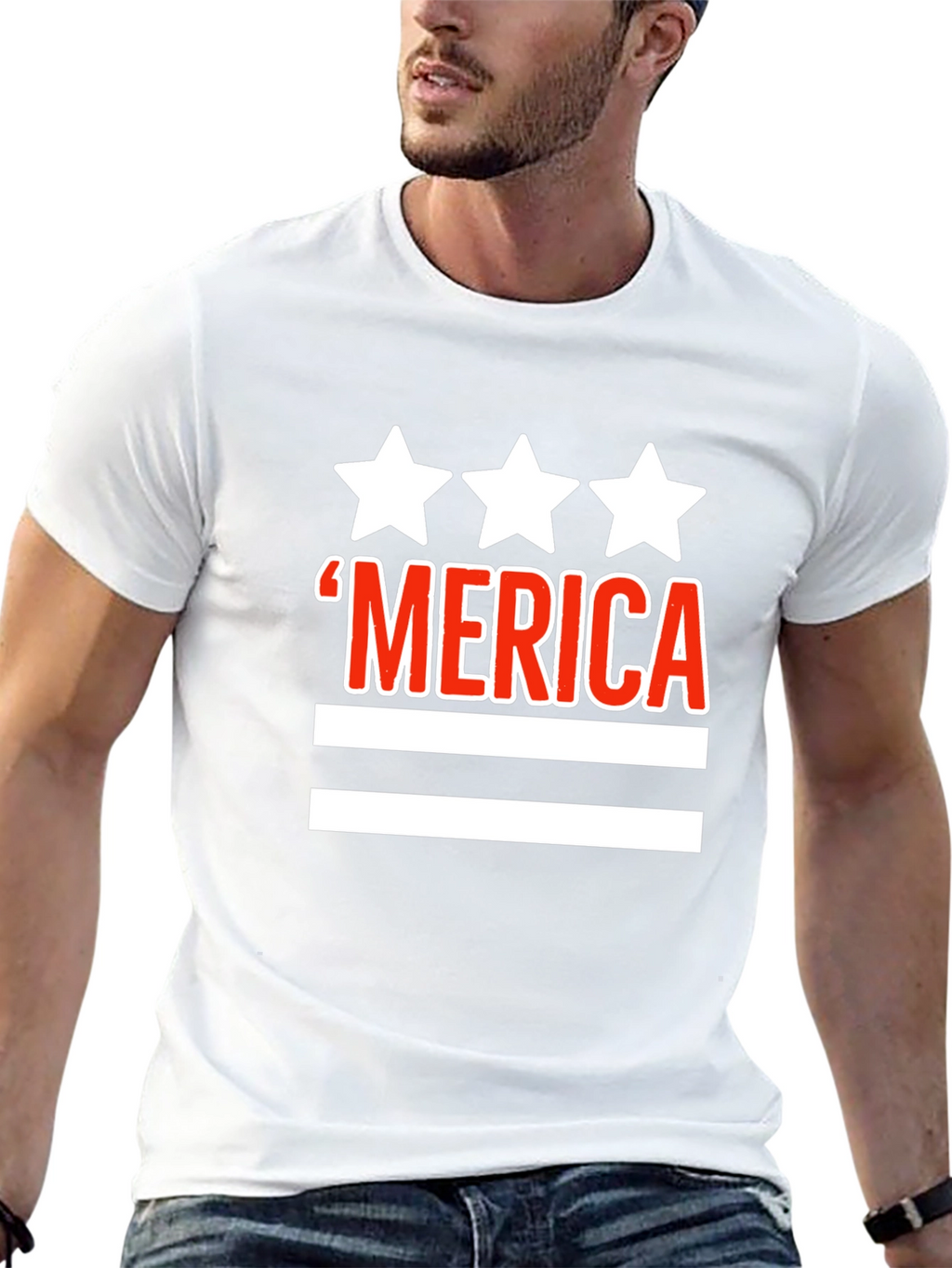 ‘Merica Patriotic Graphic T-Shirt