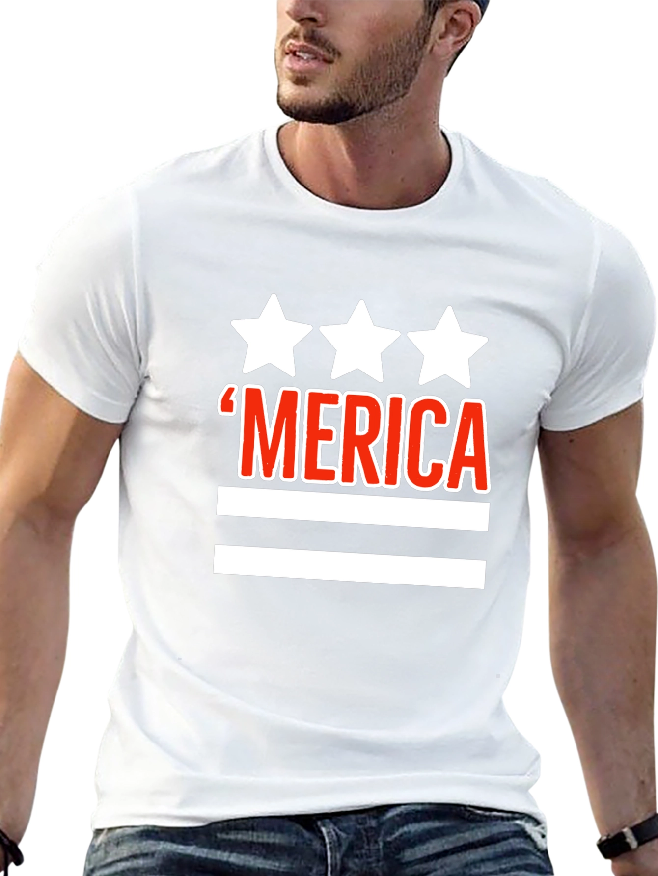 ‘Merica Patriotic Graphic T-Shirt