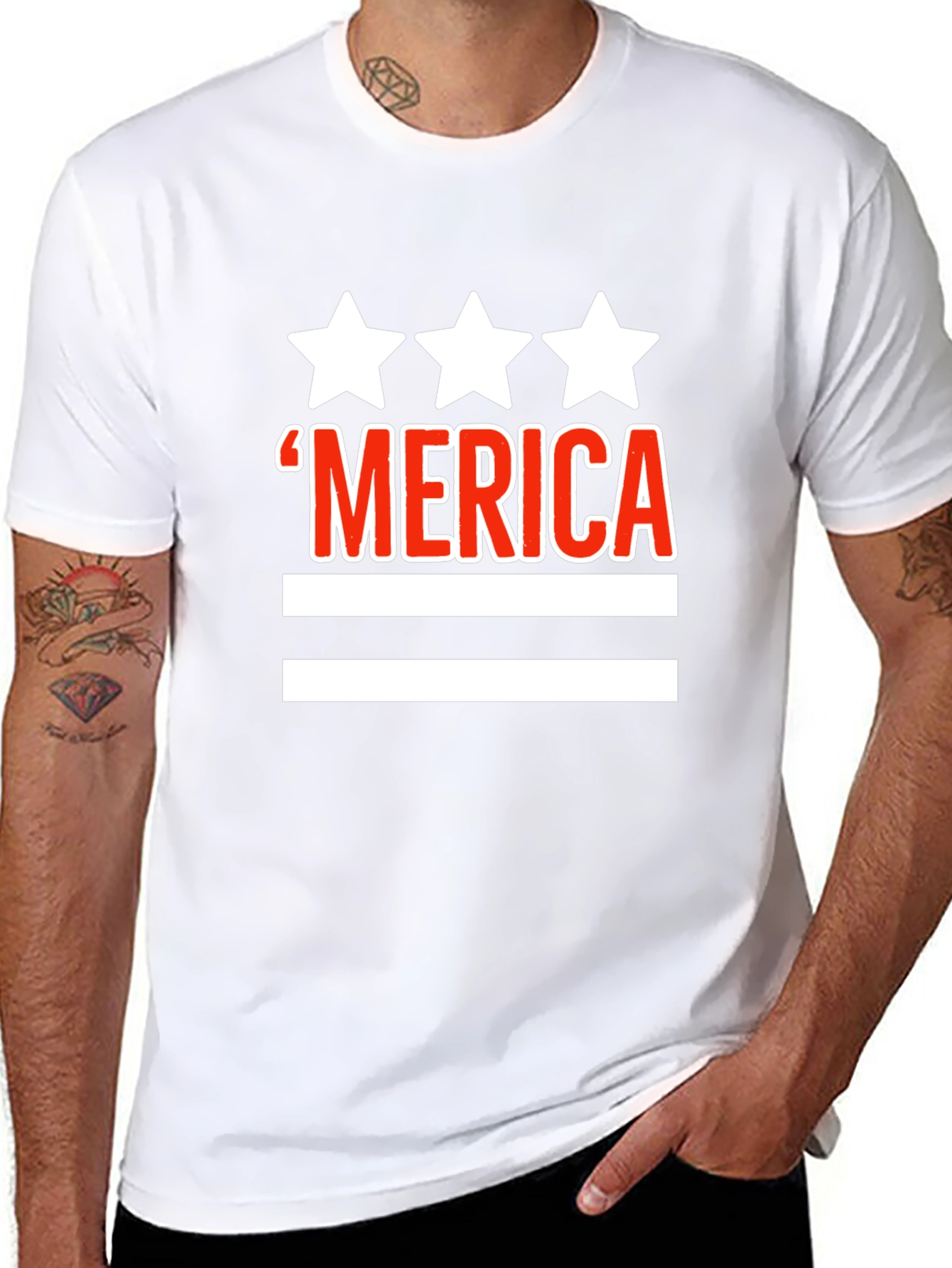 ‘Merica Patriotic Graphic T-Shirt